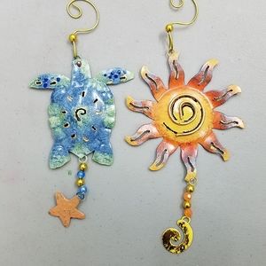 Turtle & Sunshine Ornament Set